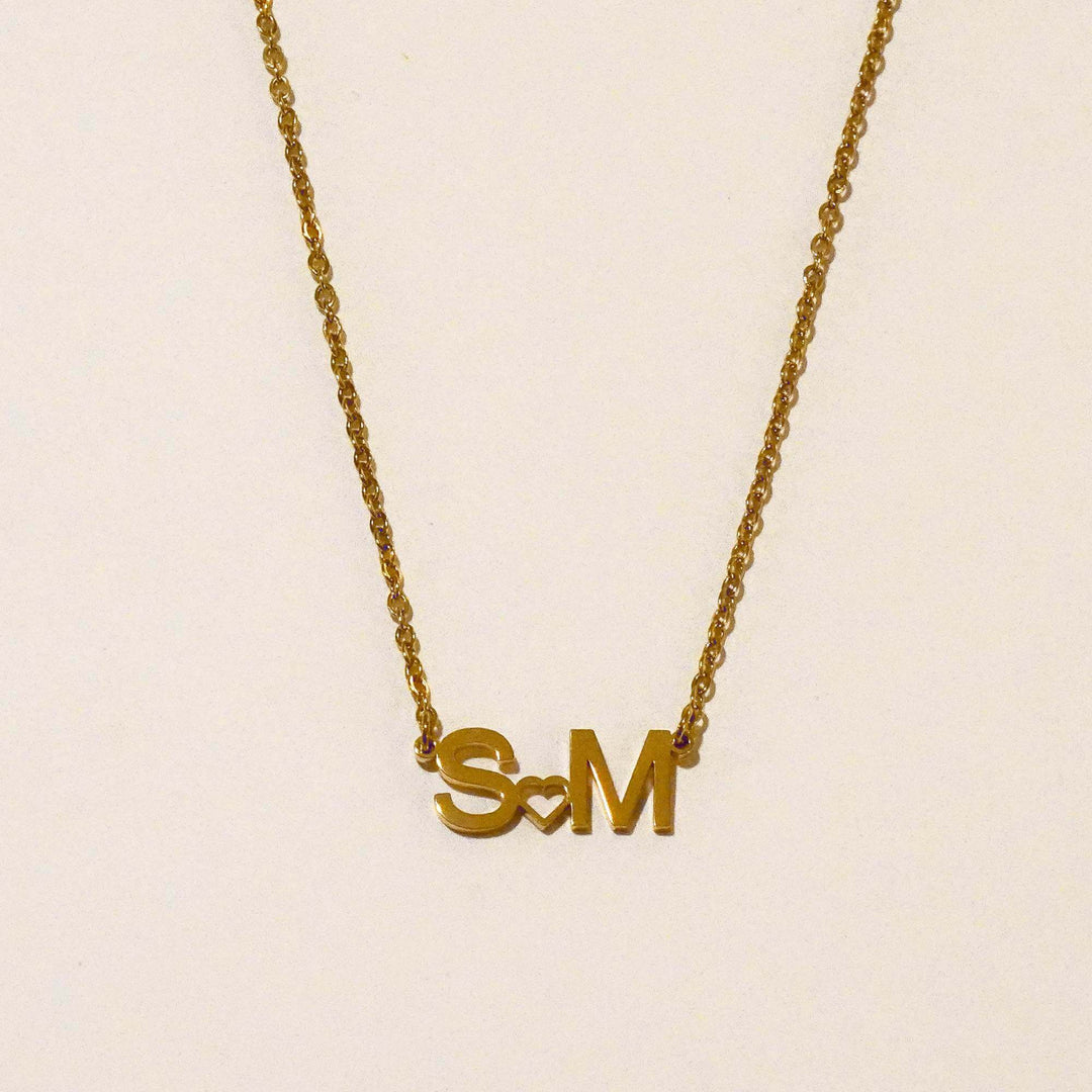 Personalized Kara Heart Initial Necklace