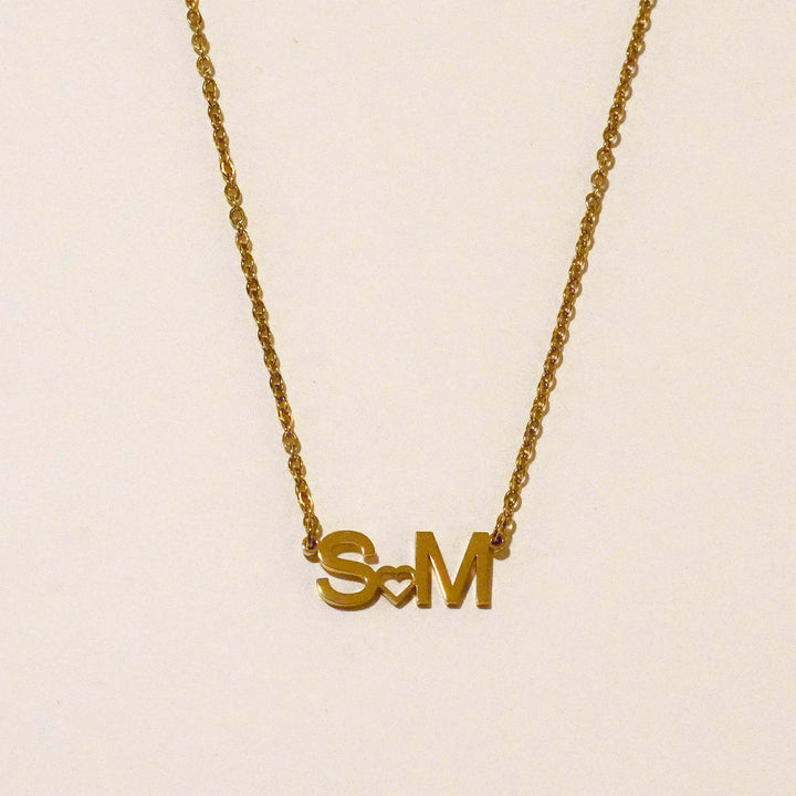 Personalized Kara Heart Initial Necklace