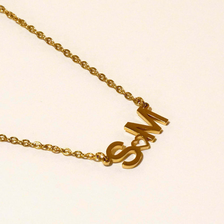 Personalized Kara Heart Initial Necklace
