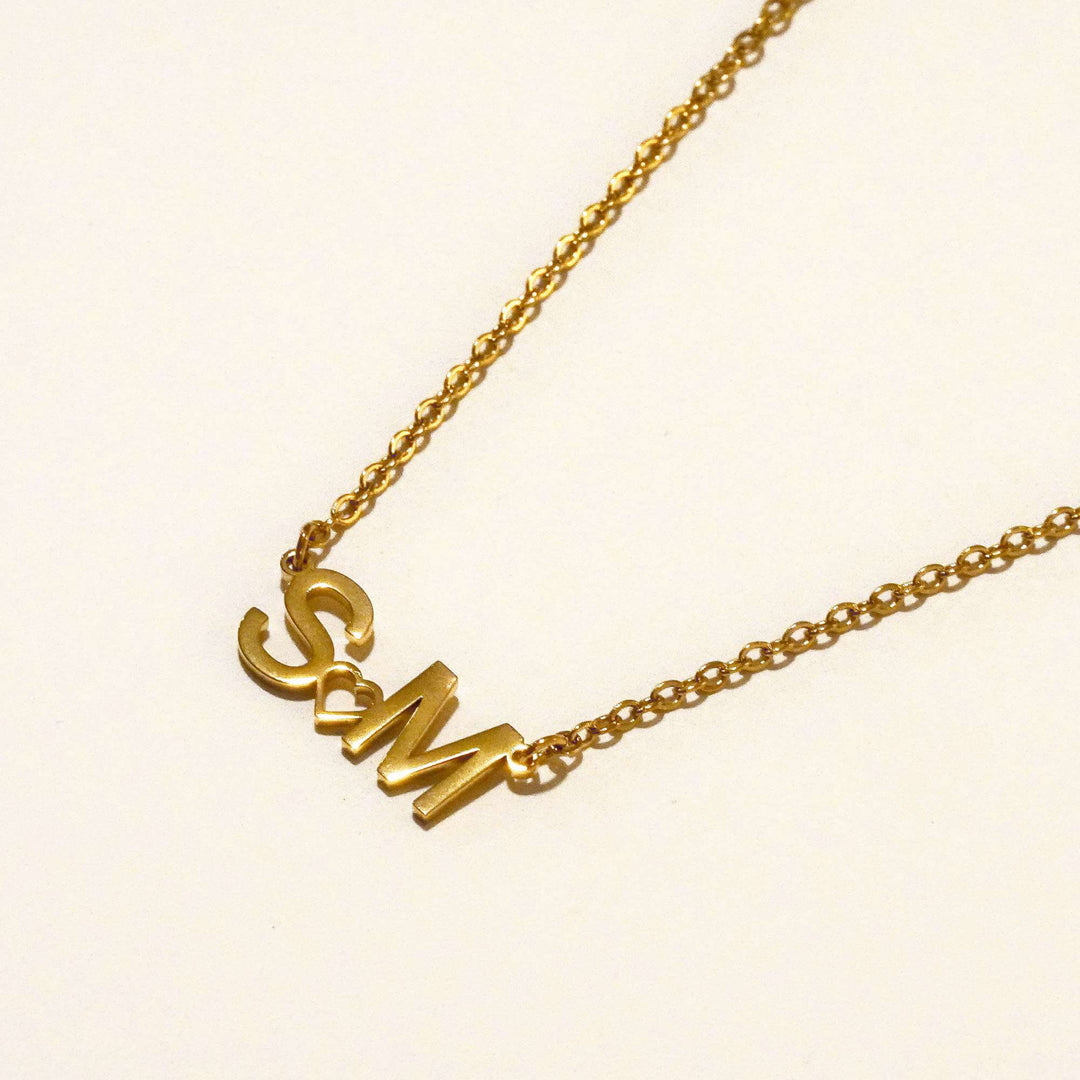 Personalized Kara Heart Initial Necklace