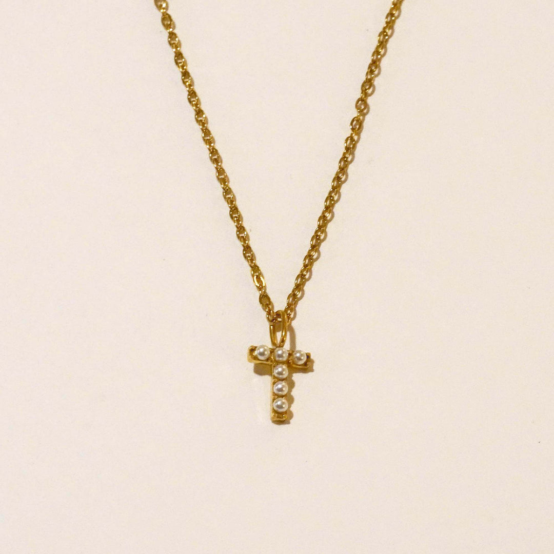 Personalized Mila Pearl Initial Necklace