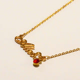 Personalized Nancy Birthstone Name Necklace