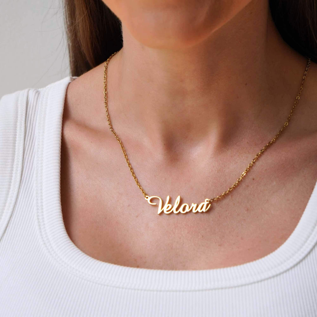 Personalized Ruby Name Necklace