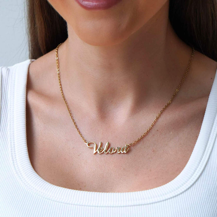 Personalized Ruby Name Necklace