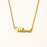 Personalized Ruby Name Necklace