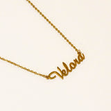 Personalized Ruby Name Necklace