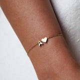 Personalized Sweet Heart Initial Bracelet