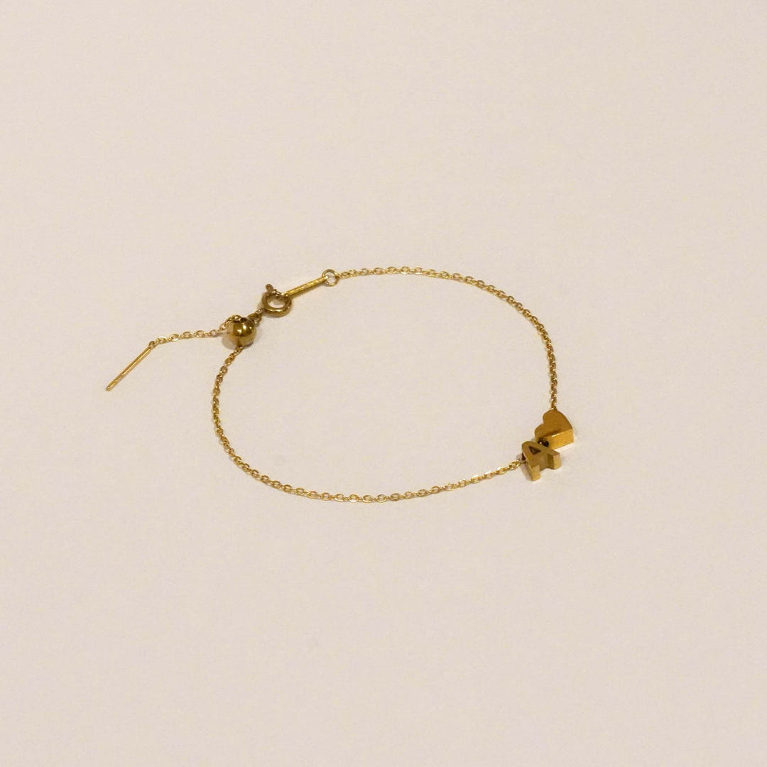 Personalized Sweet Heart Initial Bracelet