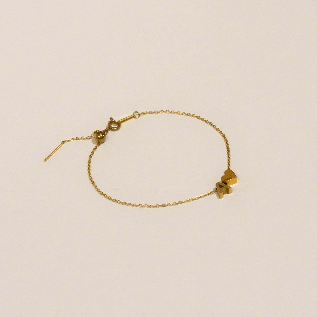 Personalized Sweet Heart Initial Bracelet