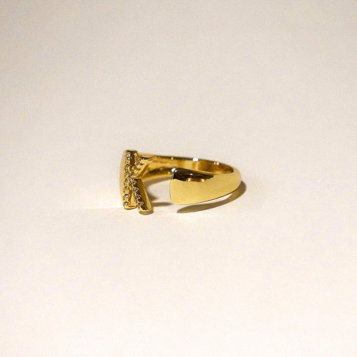Personalized Chunky Rainbow Initial Ring