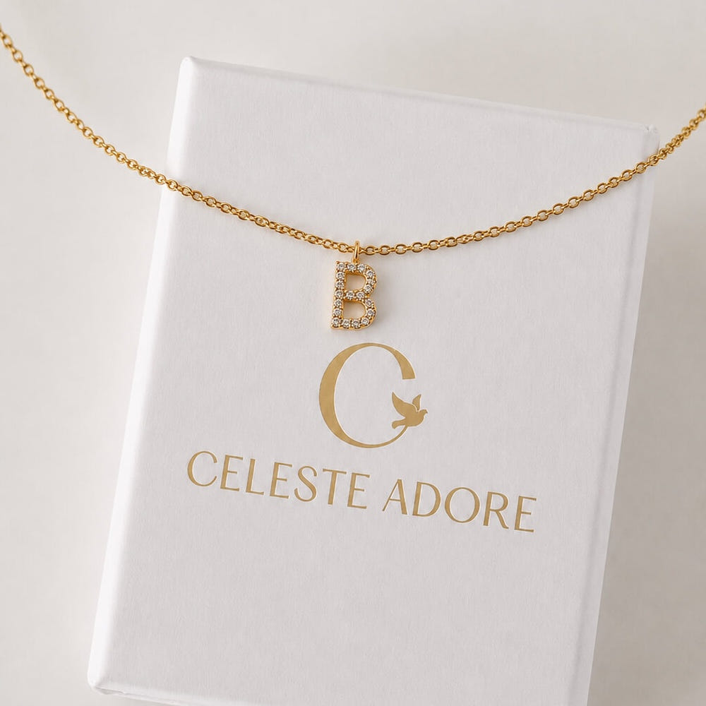 Personalized Briella Diamond Initial Necklace