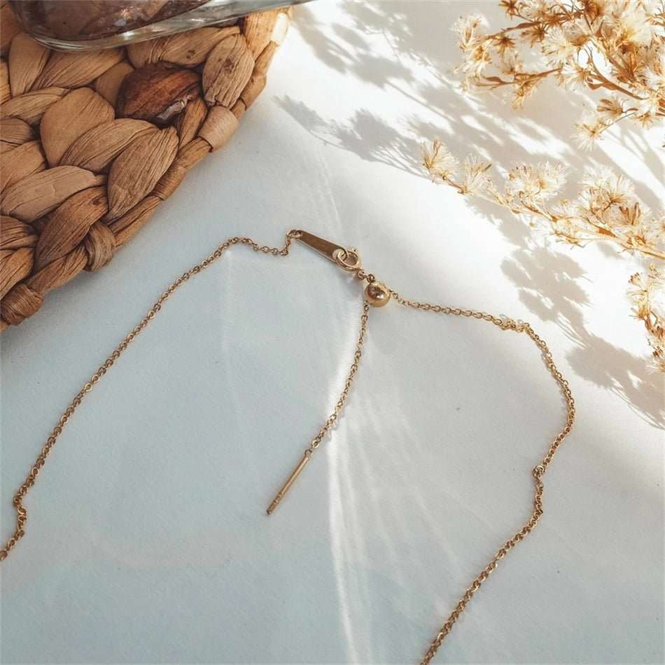 Gold Personalised Sweet Heart Initial Necklace - Celeste Adore