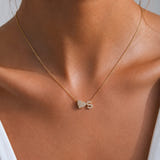 Personalised Sweet Heart Pavé Initial Necklace